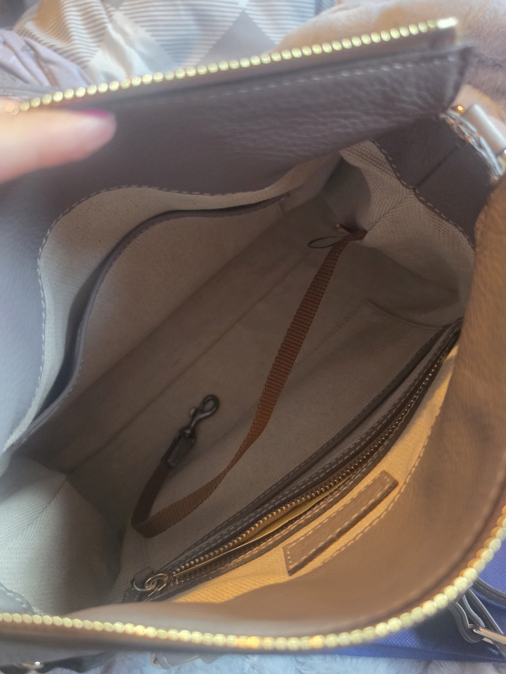 Dooney & Bourke Slate Sorrento Leather Satchel Bag - Picture 3 of 8